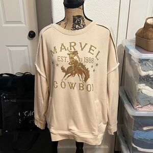 Marvel Cream Cowboy Sweatshirt